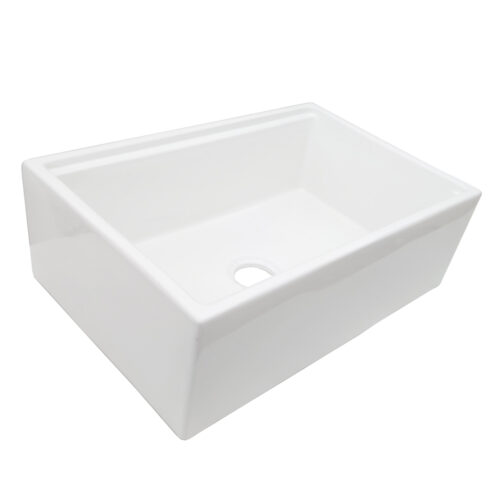 33" Signature Collection Single Bowl Apron Front Fire Clay Sinks w/Accessory Ledges - Image 7