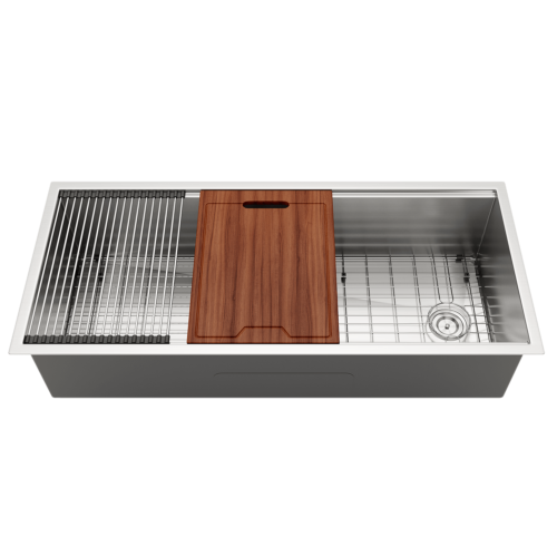 Wurkstation Professional 43" 18GA Single Bowl Stainless Steel Sink - Image 3